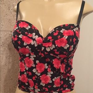 Rose print cami